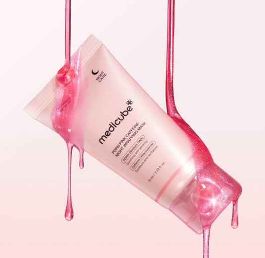 MASQUE DE NUIT ENVELOPPANT À LA CAFÉINE ROSE Medicube PDRN (75ML) 