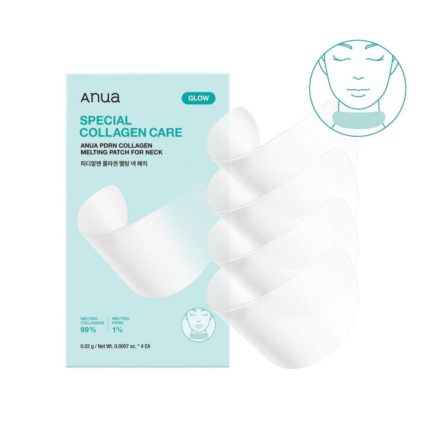 Anua PDRN Collagen Melting Neck Patch 4 ea
